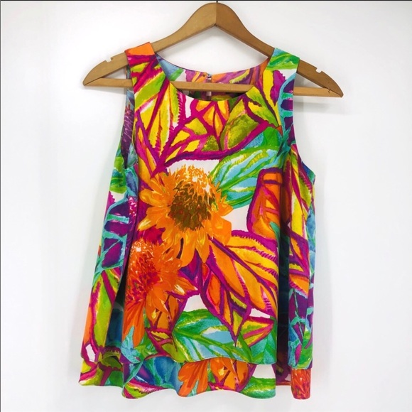 Lauren Ralph Lauren Tops - ✨Lauren Ralph Lauren Multicolored Artsy Boho Sleeveless Top